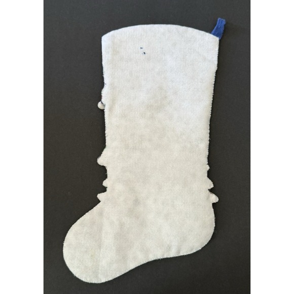 VTG 90s Paragon Finished Felt Christmas Stocking MR & MRS CLAUS DECORATING TREE - Picture 8 of 15